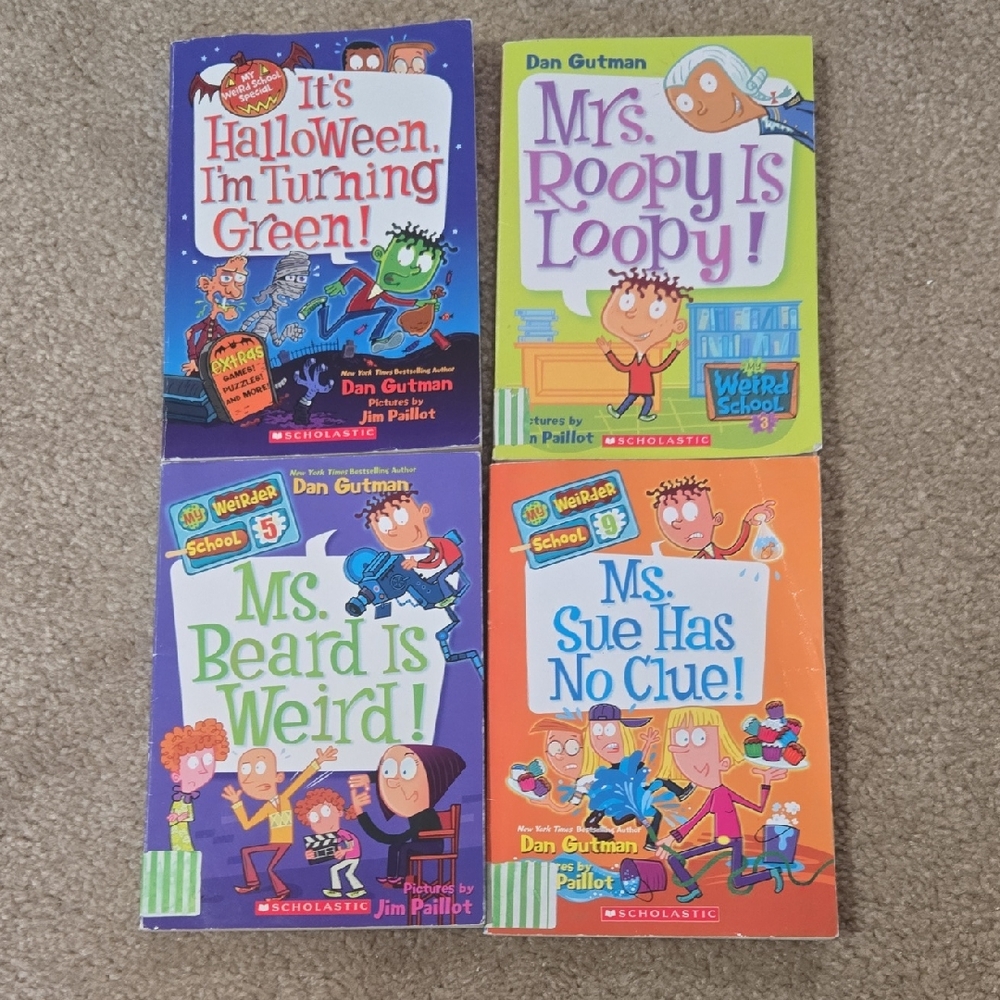 Scholastic Colorful Children's Book Set by Dan Gutman My Weird School